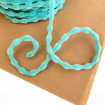 Tiny 3/8" Bump Chenille for Retro Crafts in Aqua ~ 1 yd.